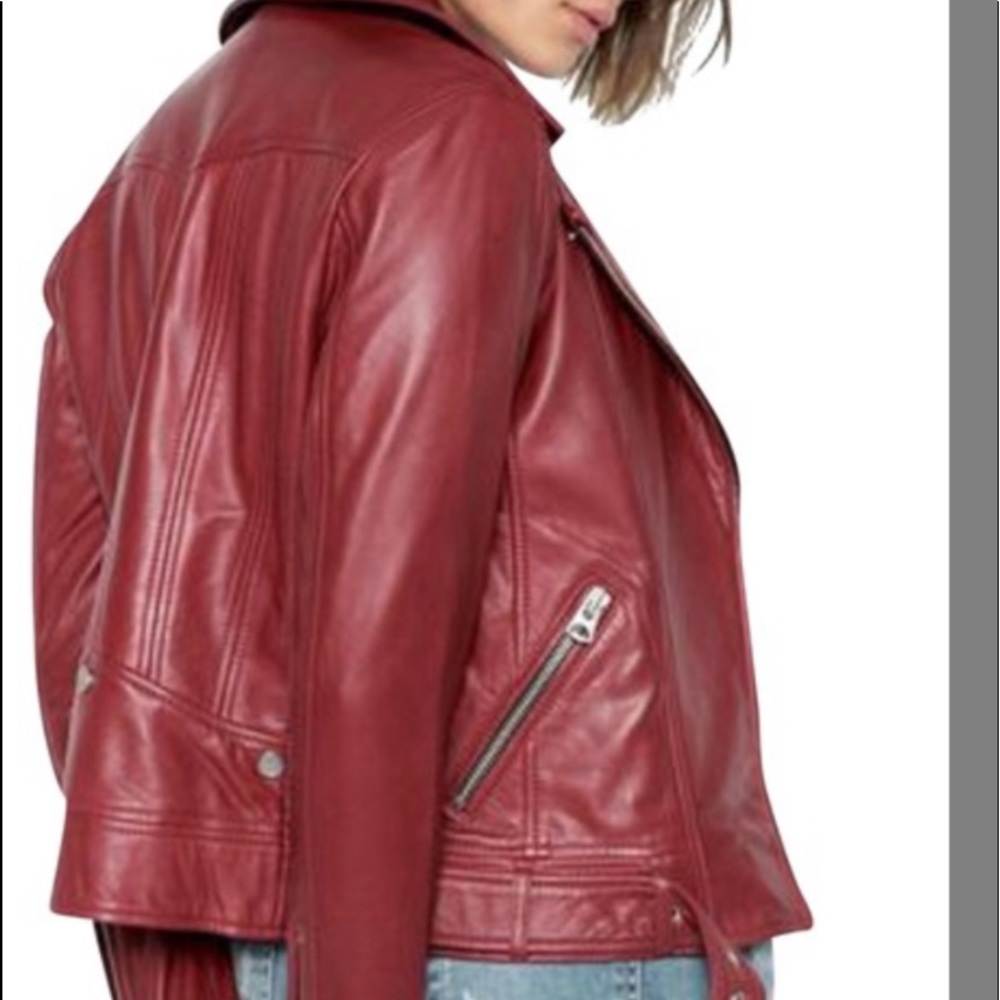 7 for all Mankind Leather Moto Jacket